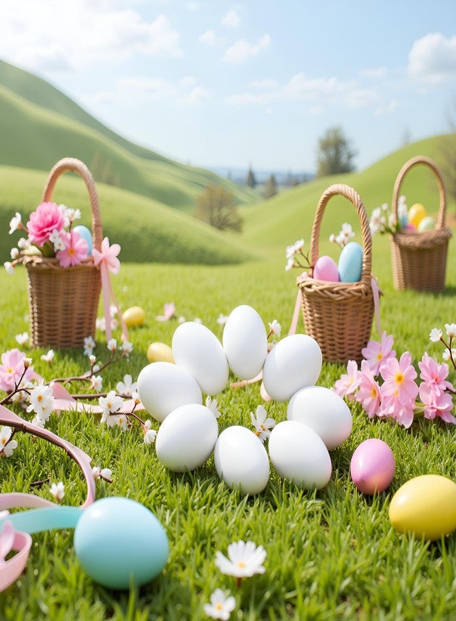 GOUDOGEDC 10PCS Simulation Egg White Plastic Fake Eggs DIY Easter Ornaments Painting and Realistic Egg Crafts for Party Home Decor - Image 3